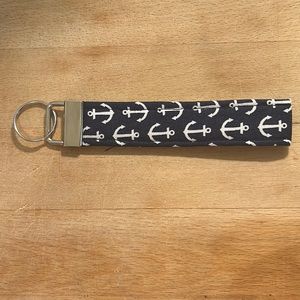 White Anchor Keychain